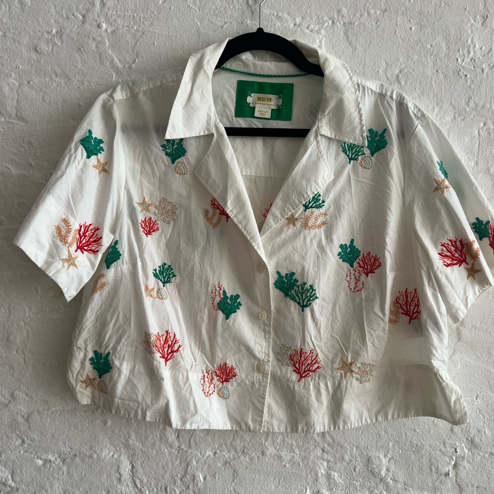 Anthropologie Maeve White Shirt
